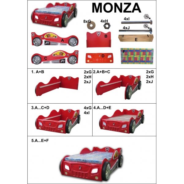 Auto Fred Kinderbett - wählbare Farbe! Auto Fred Kinderbett - wählbare Farbe!