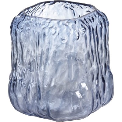 Heli-Vase/Kerzenlaterne 15 x 17 cm - Blau