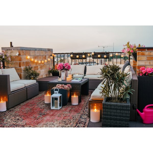 Tibet Vintage flach gewebter Teppich Rot Tibet Vintage flach gewebter Teppich Rot