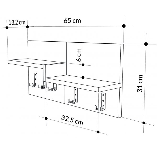 Harmon Kleiderbgel - Helles Mocca/Wei
