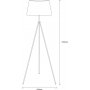 Tripod Stehlampe - Vintage/hellbraun