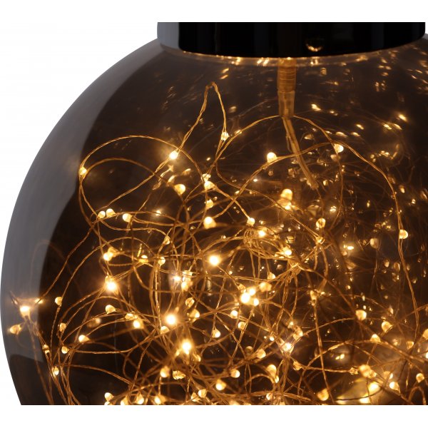 Lemans Deckenleuchte - Rauchglas/schwarz