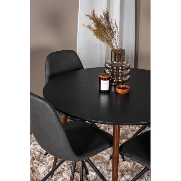 Drehbarer Esszimmerstuhl Bridge - Schwarzes PU Drehbarer Esszimmerstuhl Bridge - Schwarzes PU