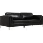 Sofa 3-Sitzer schwarz PU - Cansas