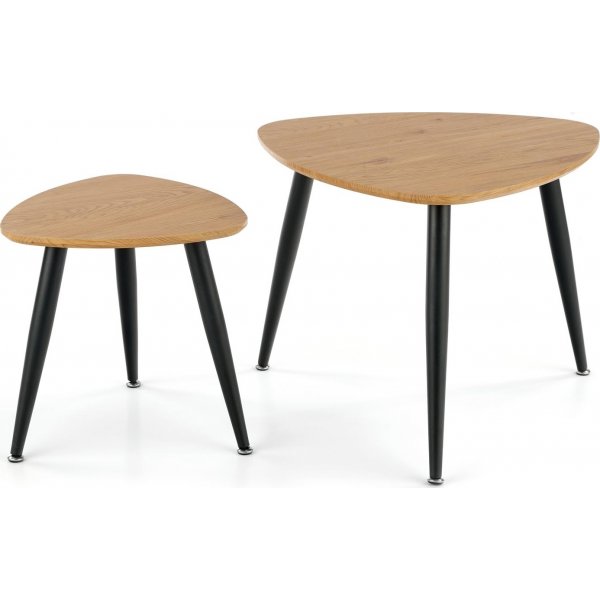 Adaline Couchtisch 40x40 | 60x60 cm - Eiche/schwarz