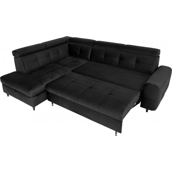 Matras Ecksofa mit offenem Ende links - Schwarz Matras Ecksofa mit offenem Ende links - Schwarz