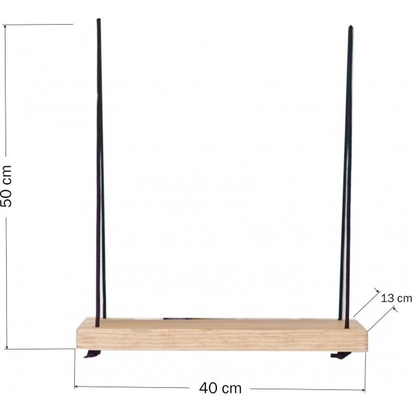 Abstraktes Wandregal 55 - Nussbaum