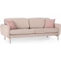 Mintgrnes 3-Sitzer-Sofa - Puderrosa