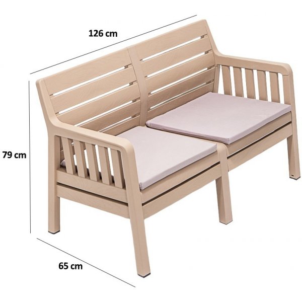 Lara 2-Sitzer-Sofa - Cappuccino Lara 2-Sitzer-Sofa - Cappuccino