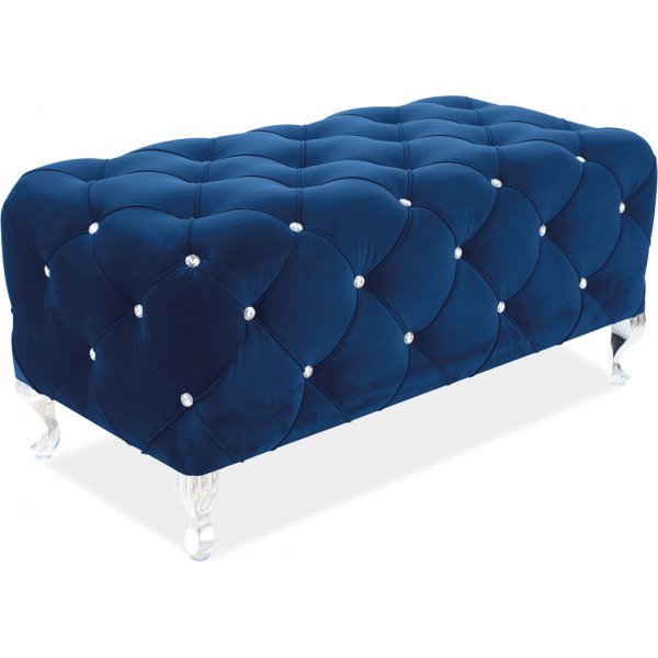 Hestia Hocker 100 cm - Blauer Samt Hestia Hocker 100 cm - Blauer Samt