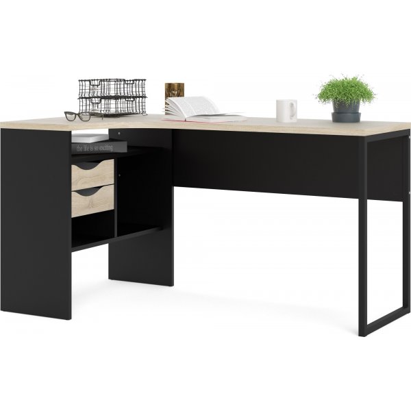 Function Plus Schreibtisch 145,1 x 81 x 76,8 cm - Schwarz/Eiche Function Plus Schreibtisch 145,1 x 81 x 76,8 cm - Schwarz/Eiche