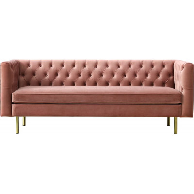 Toto 3-Sitzer-Sofa in Rosa mit goldenen Beinen