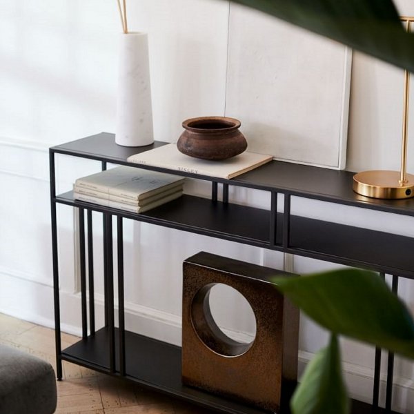 Vendela Konsolentisch 110 x 30 cm - Schwarz