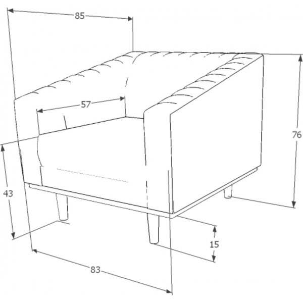 Alden Sessel - Orangefarbener Samt Alden Sessel - Orangefarbener Samt