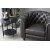 Royal Chesterfield-Sessel aus dunkelbraunem Kunstleder