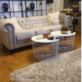 Kundenbild Ashford 3-Sitzer Chesterfield - Hellgrauer Samt
