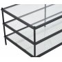 Tiffany Inca Couchtisch - schwarz / Glasscheibe