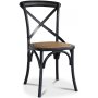 Paris Essgruppe 180 cm Tisch schwarz + 6 schwarze Gaston Esszimmersthle