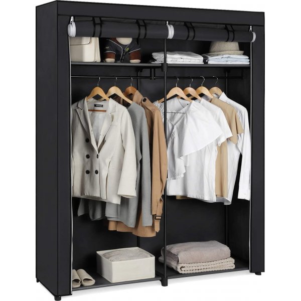 Kleiderschrank Joshua 140 x 174 cm - Schwarz