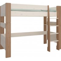 Für Kinderhochbett 207,5 x 111,5 x 164,5 cm - Weiß/Grau/Braun Für Kinderhochbett 207,5 x 111,5 x 164,5 cm - Weiß/Grau/Braun