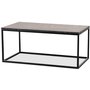Couchtisch 110x60 cm - Donau Granit / schwarzes Metall
