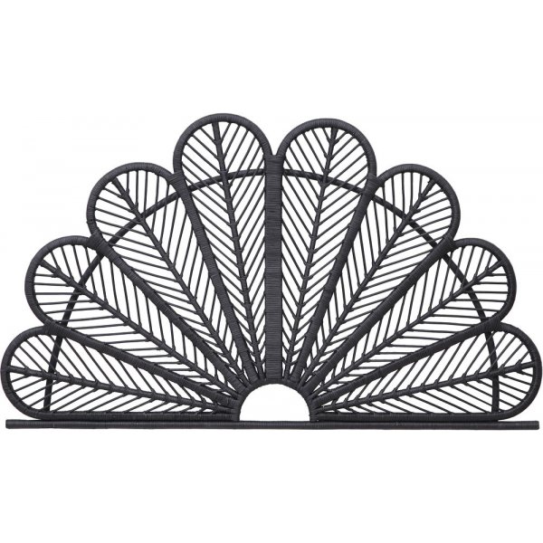 Peacock Kopfteil (Passend fr Betten 160-180 cm) - Rattan/schwarz