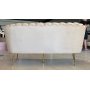 Snckan 3-Sitzer Sofa - Beiger Samt / Messing
