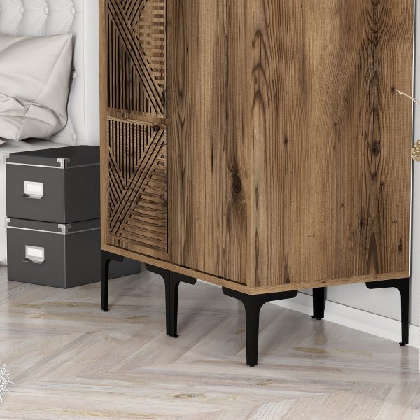 Kumsal Kleiderschrank 2 Walnuss