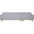 Graues Ranger-Diwan-Sofa, wendbarer Diwan