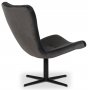 Milano Designer-Sessel - Dunkelgrau (Samt) / Schwarz + Fleckentferner fr Mbel