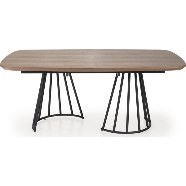 Everton Esstisch 180-200 x 100 cm - Walnuss/Schwarz