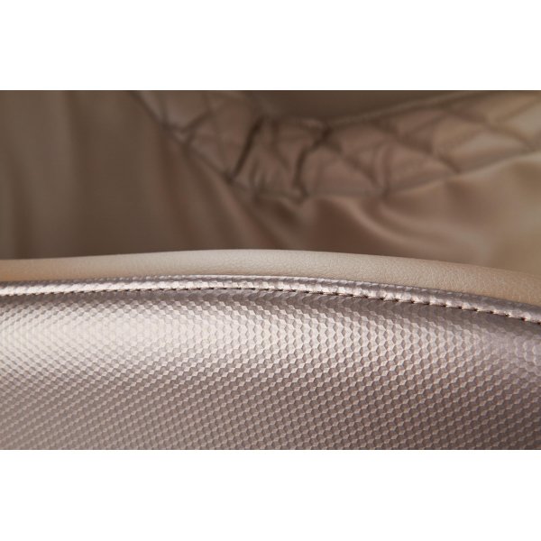 Mercura Liegesessel mit Massage aus beigem Öko-Leder Mercura Liegesessel mit Massage aus beigem Öko-Leder