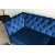 Milton Chesterfield 3-Sitzer Sofa - Samt dunkelblau