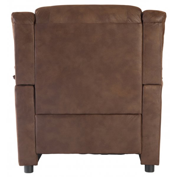 Vera-Sessel aus brauner Mikrofaser Vera-Sessel aus brauner Mikrofaser