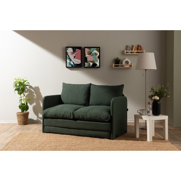 Saga 2-Sitzer-Schlafsofa - Grün Saga 2-Sitzer-Schlafsofa - Grün