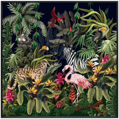 Glasmalerei - Im Dschungel - 100x100 cm