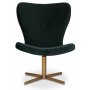 Milano Designer-Sessel - Grn (Samt) / Messing