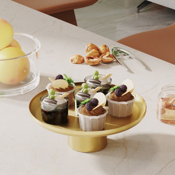 Nisiros dekorativer Teller - Gold