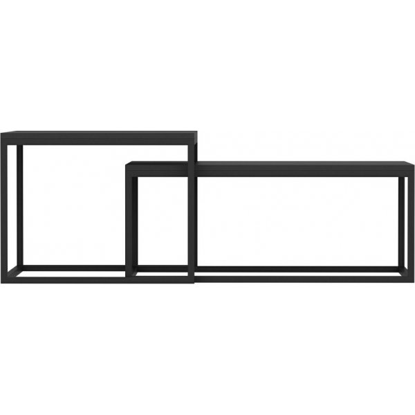 Spieltisch 60/72 x 47/37 cm - Schwarz