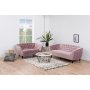 Felicia 3-Sitzer Sofa - Rosa (Samt)