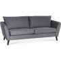 Country 2-Sitzer-Sofa - Grau (Stoff) / Schwarze Beine