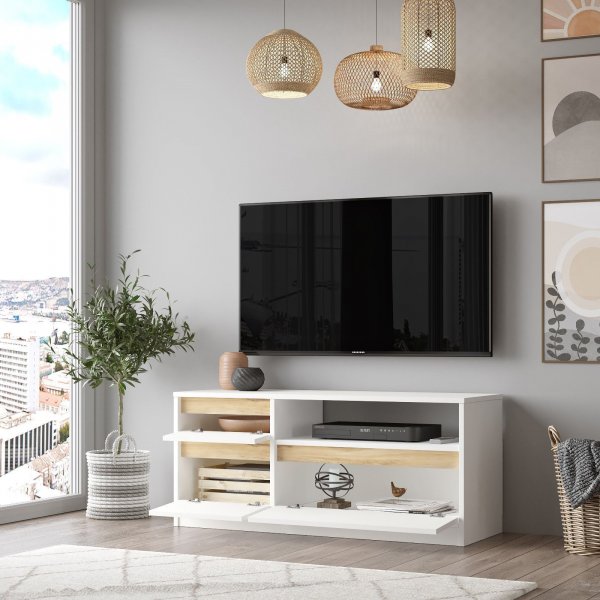 Luvio Medienbank 7 - Eiche/wei�