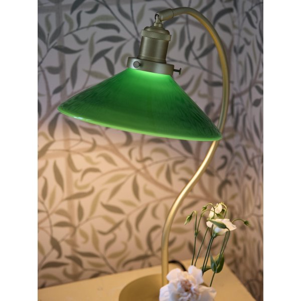 Axel Tischlampe - Gr�n/Messing - 25 cm