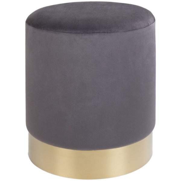 Gamby Hocker - Grau/Messing