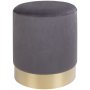 Gamby Hocker - Grau/Messing
