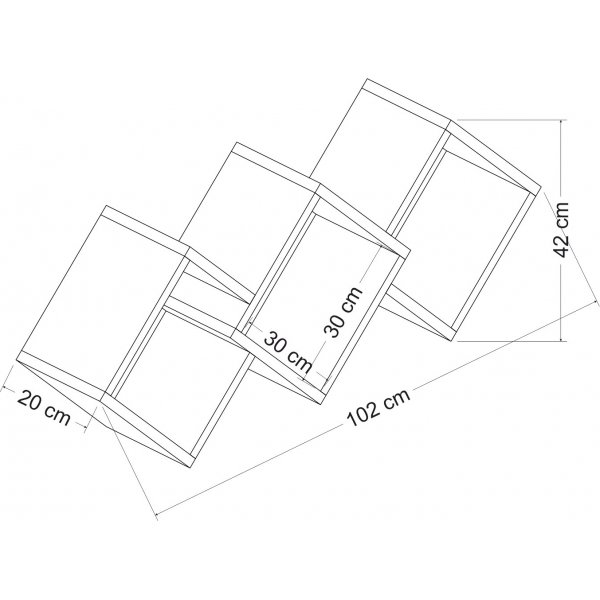 Galaxy Wandregal Wei/Anthrazit