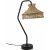 Loft-Tischlampe - Rattan/Schwarz - 22 cm