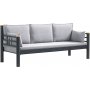 Kappis 3-Sitzer Outdoor-Sofa - Schwarz/Rauch