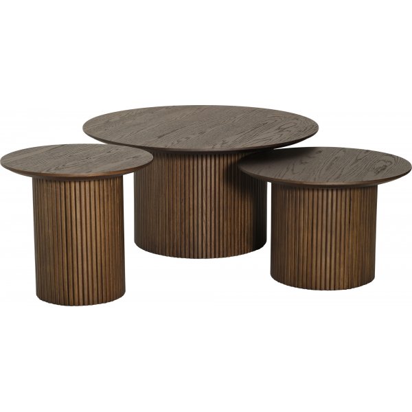 Scarlett Couchtisch 60 cm - Braun lackierte Eiche