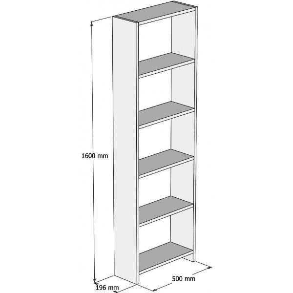 Bücherregal Newton - Eiche Bücherregal Newton - Eiche